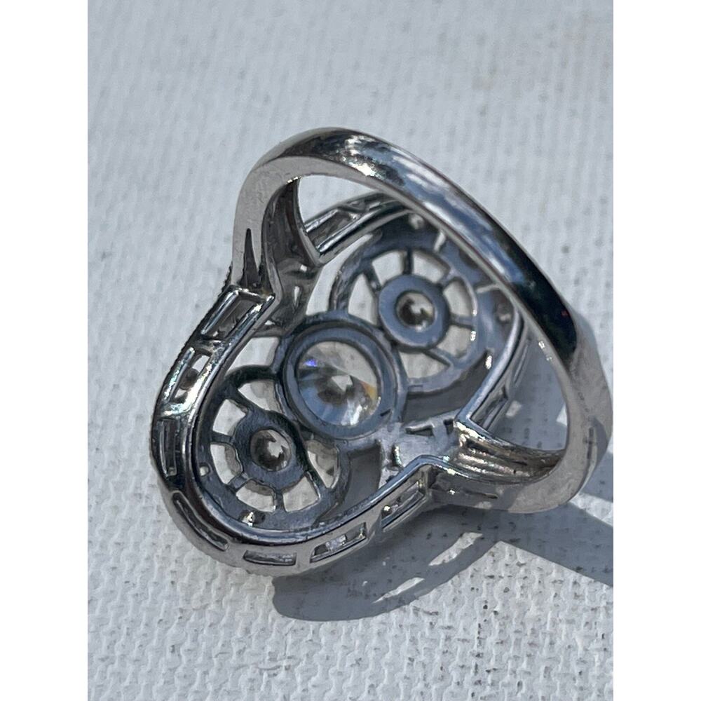 Vintage Sterling Silver Cubic Zirconia Ring - Size 9 - Picture 4 of 4